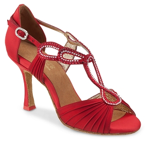  AMANDA<br>cuir et textile Rouge