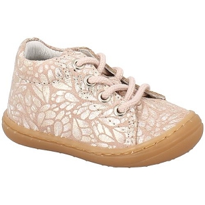 636 FAYA PRINCESSE:Cuir/Rose poudré