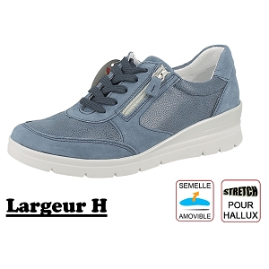 320 LARA LUNA 18:Cuir et stretch/Bleu