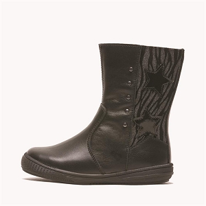 CHARENTAISE FOUREE LAINE STOLA:Cuir/Noir