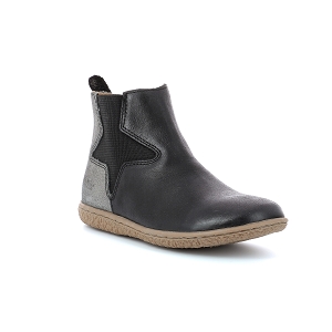 Bottines Kickers bleu marine garçon - WINCKY CDT MARRON BLEU