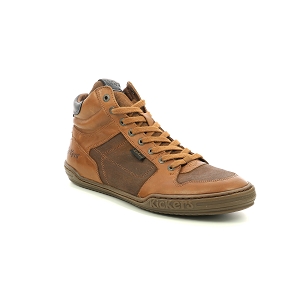 Bottines Kickers bleu marine garçon - WINCKY CDT MARRON BLEU