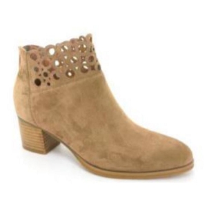 WEST TAMI:Cuir Velours/Camel