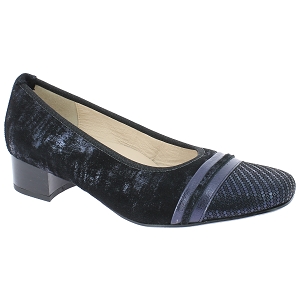 PAILLETTE ASTIN:Cuir/Marine