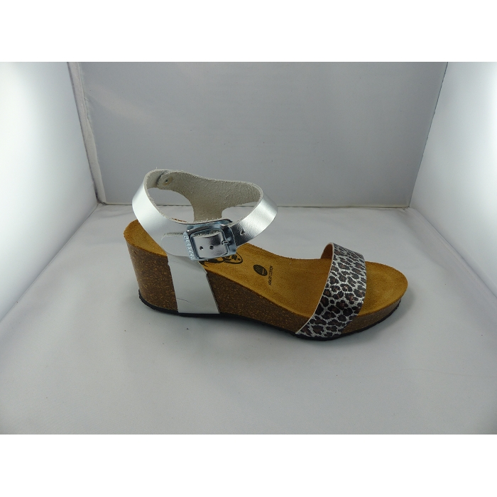 Plakton nu pieds sandales brissa argent1024801_3