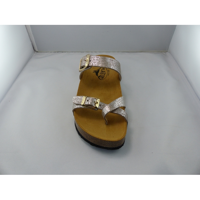 Plakton nu pieds sandales cp bombay argent1026301_2