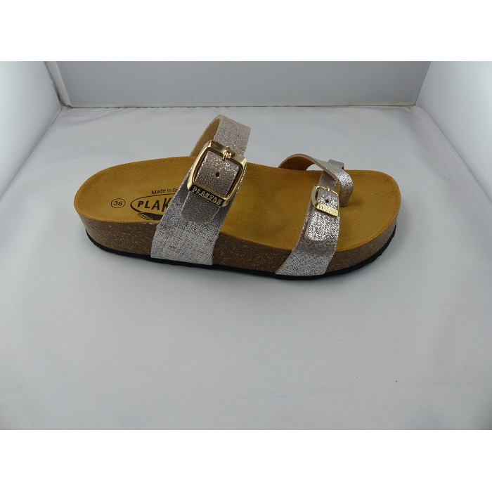 Plakton nu pieds sandales cp bombay argent1026301_3