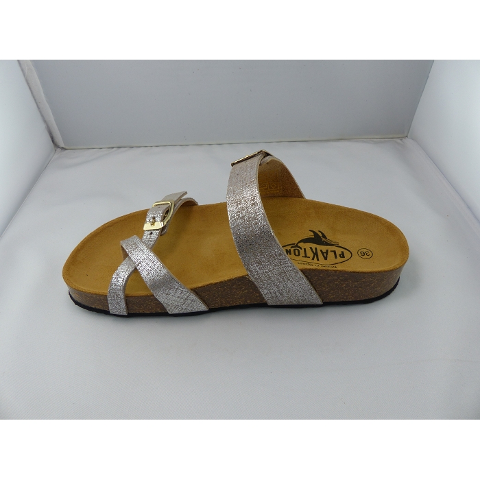 Plakton nu pieds sandales cp bombay argent1026301_4