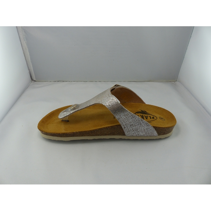 Plakton nu pieds sandales bolero argent1026601_4