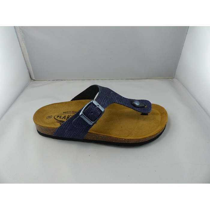 Plakton nu pieds sandales bolero bleu1026701_3