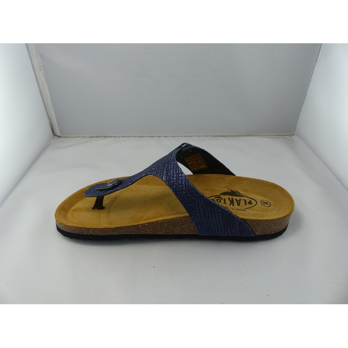 Plakton nu pieds sandales bolero bleu1026701_4