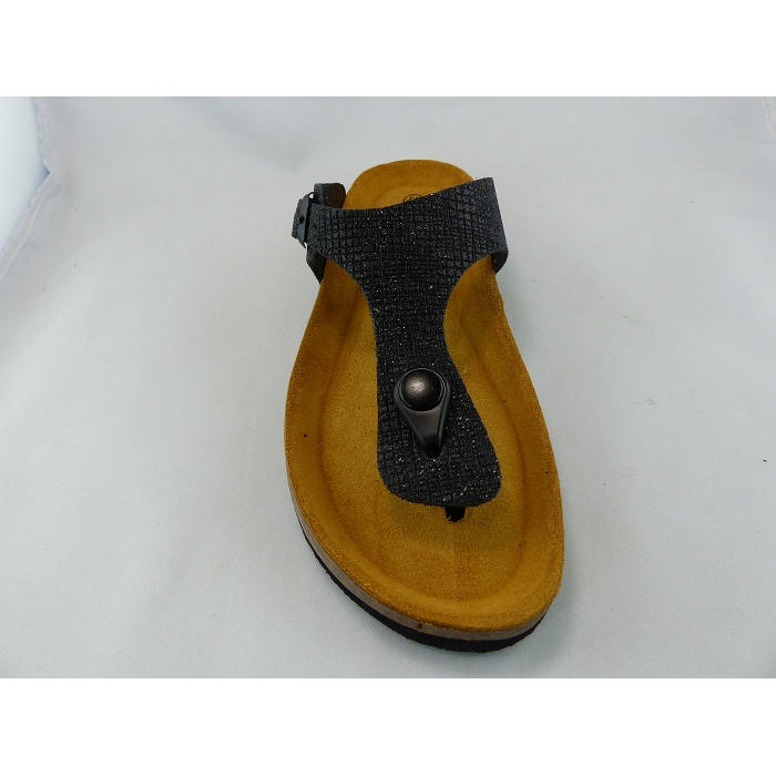 Plakton nu pieds sandales bolero teen noir1030501_2