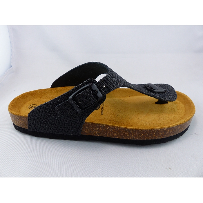 Plakton nu pieds sandales bolero teen noir1030501_3