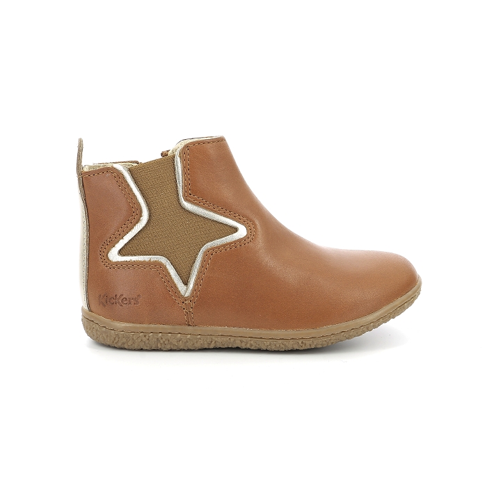 Kickers bottines vermillon camel1036701_2