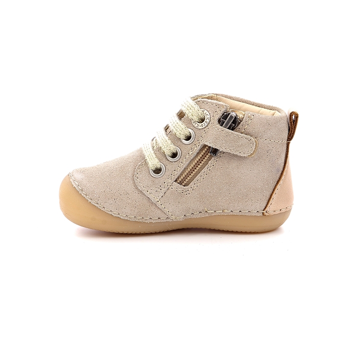 Kickers premiers pas sonizip beige or1092901_2