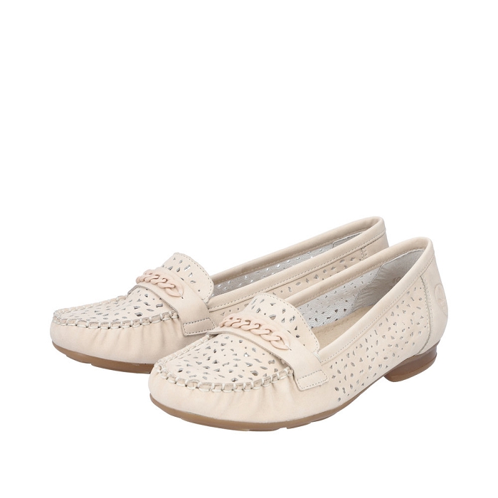 Rieker mocassins 40068 blanc beige4026801_4