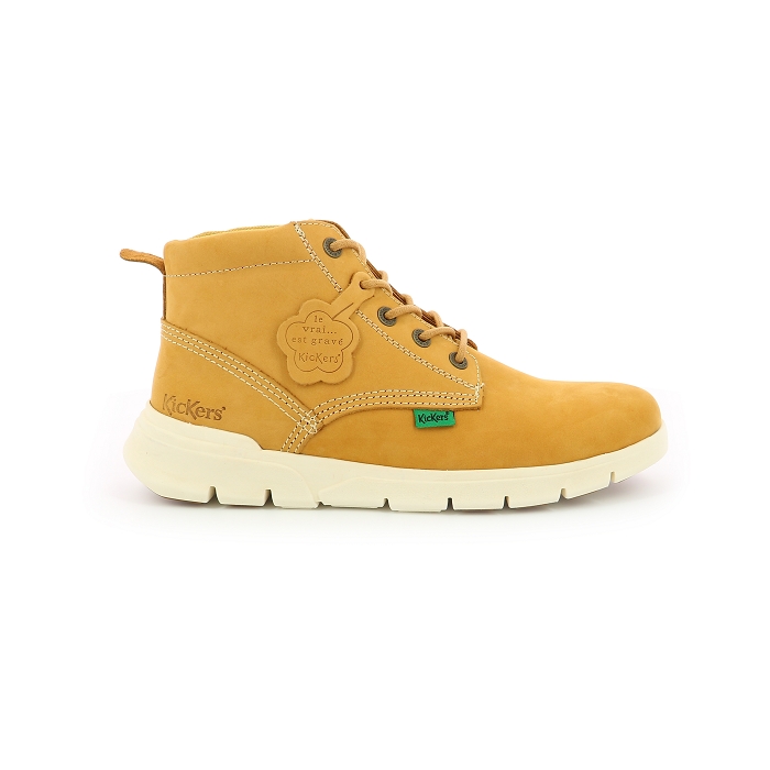 Kickers chaussures a lacets kick hi jaune4049401_2