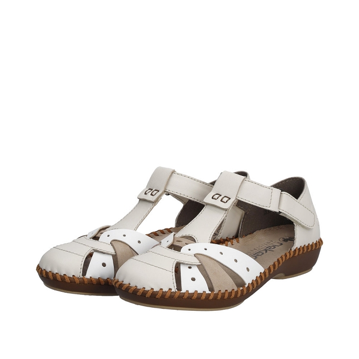 Rieker ballerines m1655 61 blanc beige5116601_4