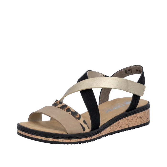 Rieker nu pieds sandales v3663 92 noir5199601_2