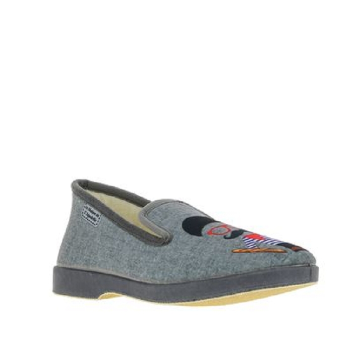 Maison de l espadrille chaussons pantoufle imprimee gris9665301_2