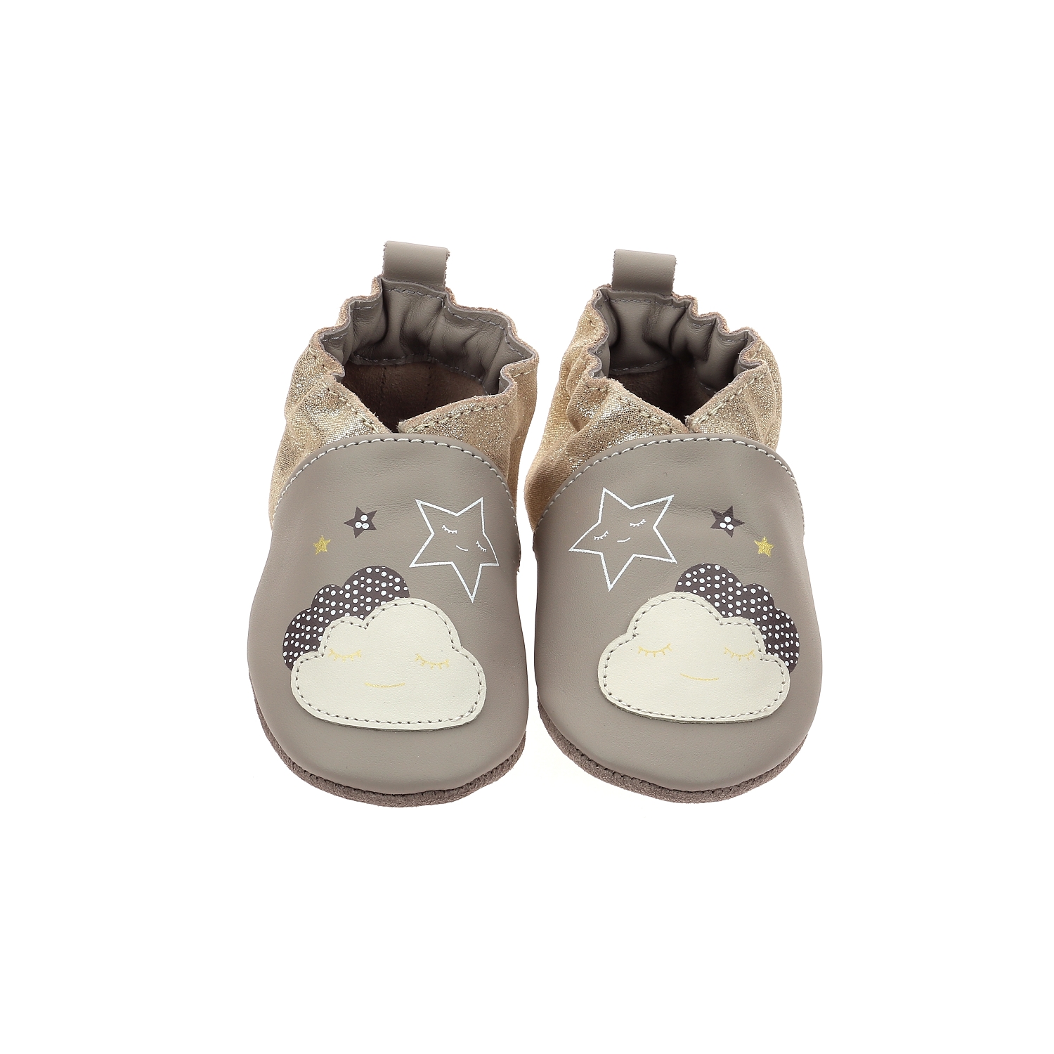 Hugues De Lille Robeez chaussons sleeping cloud gris fille